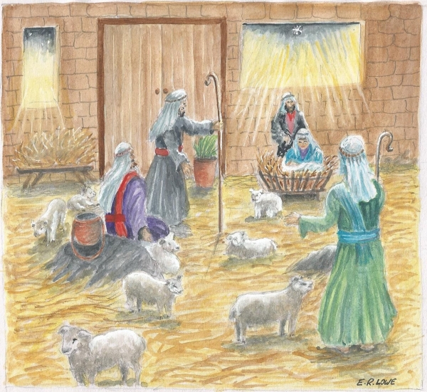 The Shepherds Visit the Baby Jesus