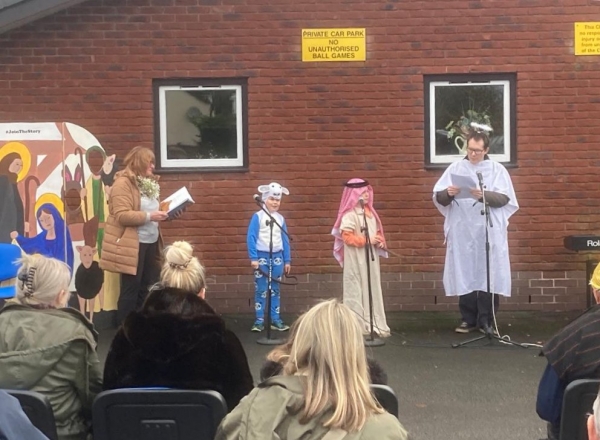 performing the nativity play, scene 2