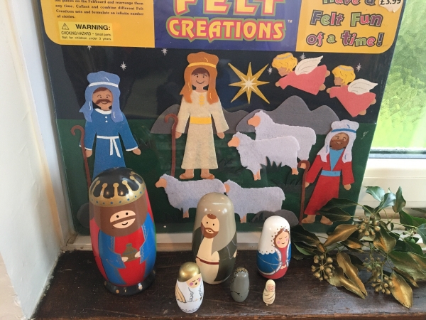 nativity of russian dolls